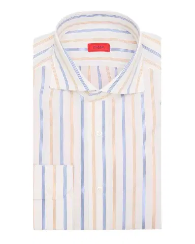 Isaia Men's Variegated Stripe Cotton Dress Shirt | Thumbnail 1