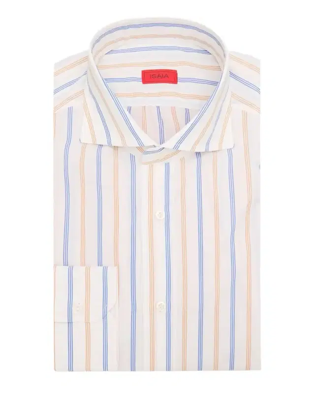 Men 's Variegated Stripe Cotton Dress Shirt