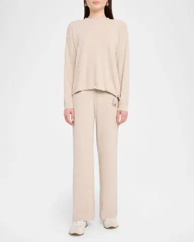 MAJESTIC FILATURES French Terry Drawstring-Hem Pullover | Thumbnail 2 MAJESTIC FILATURES French Terry Drawstring-Hem Pullover | Thumbnail 2