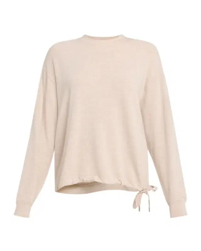 French Terry Drawstring-Hem Pullover