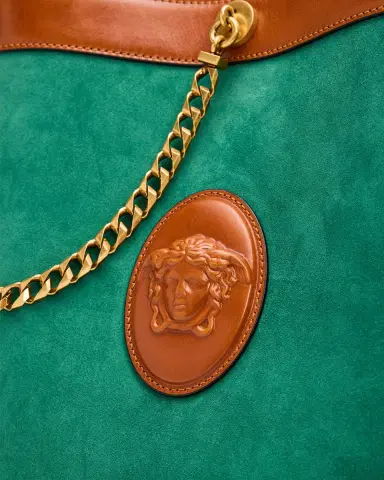 Versace Medusa Small Suede Bucket Bag | Thumbnail 6 Versace Medusa Small Suede Bucket Bag | Thumbnail 6