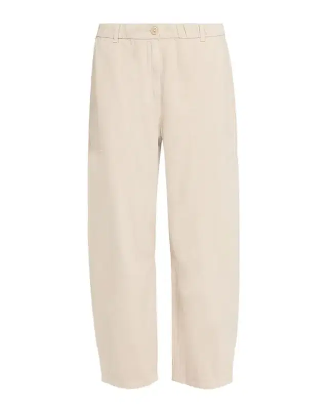 Cropped Organic Cotton-Blend Lantern Pants
