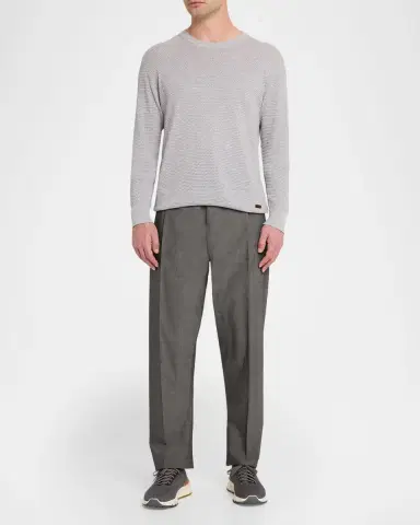 Eton Men's Structured Knit Crewneck Sweater | Thumbnail 2