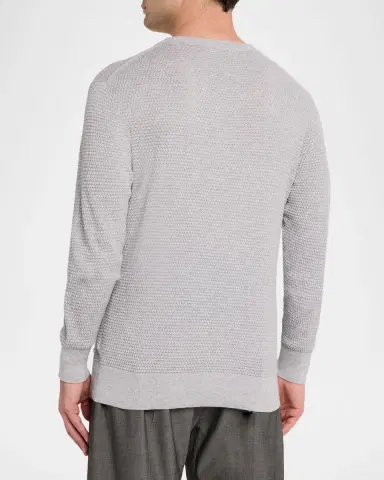 Eton Men's Structured Knit Crewneck Sweater | Thumbnail 3