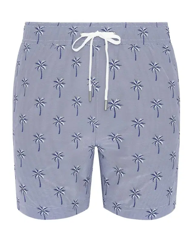 Men's Charles 5" Inseam Quick-Dry Palms Swim Trunks