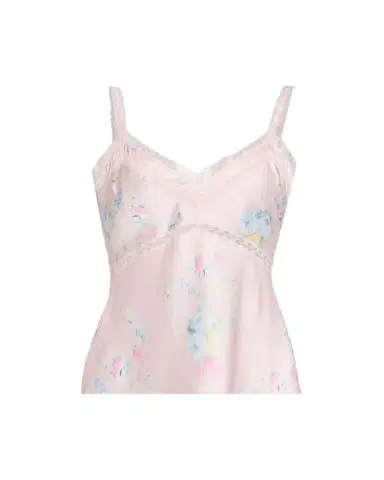 LoveShackFancy Lirena Lace-Trim Sleeveless Satin Top | Thumbnail 1 LoveShackFancy Lirena Lace-Trim Sleeveless Satin Top | Thumbnail 1