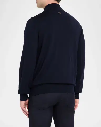 Eton Men's Merino Full-Zip Knit Cardigan | Thumbnail 3