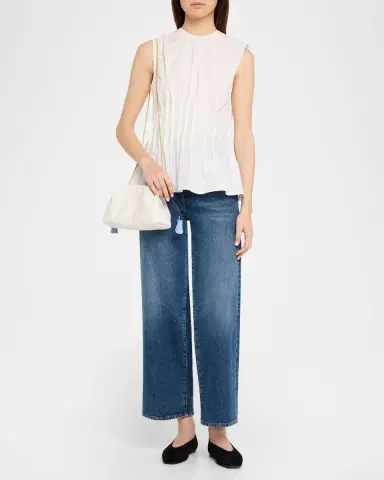 Veronica Beard Stash Small Drawstring Leather Clutch Bag | Thumbnail 5 Veronica Beard Stash Small Drawstring Leather Clutch Bag | Thumbnail 5