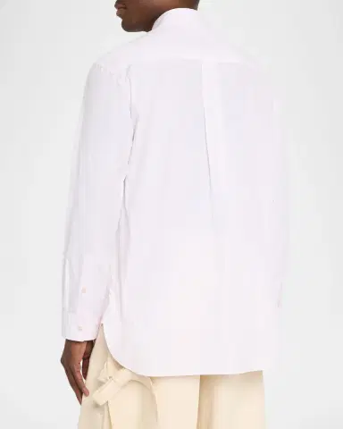 Simone Rocha en's Pressed Rose-Applique Poplin Dress Shirt | Thumbnail 3 Simone Rocha en's Pressed Rose-Applique Poplin Dress Shirt | Thumbnail 3