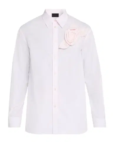 Simone Rocha en's Pressed Rose-Applique Poplin Dress Shirt | Thumbnail 1 Simone Rocha en's Pressed Rose-Applique Poplin Dress Shirt | Thumbnail 1