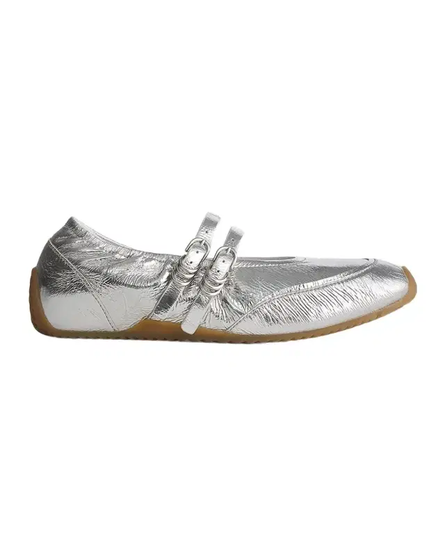 rag & bone Emilee Metallic Leather Mary Jane Ballerina Flats