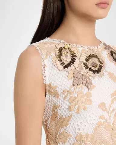 Ungaro Victoria Scalloped Lace Mini Shift Dress | Thumbnail 4