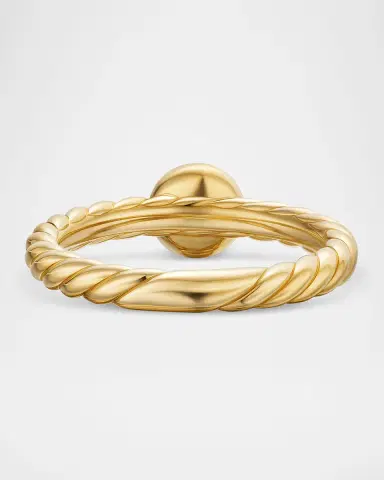 David Yurman Petite Cable Ring with Diamond in 18K Gold | Thumbnail 4