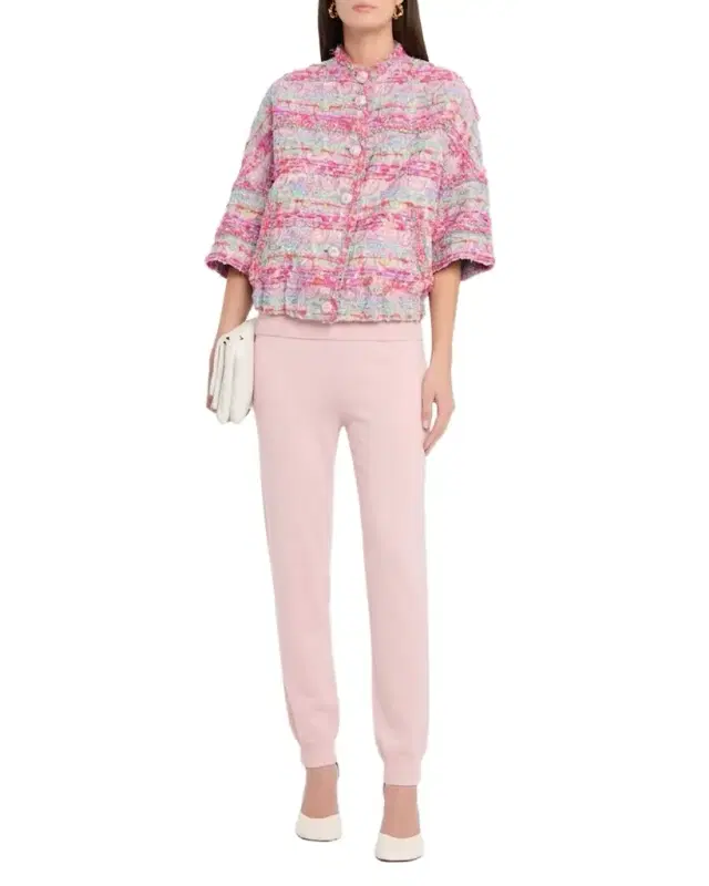 Cotton Stretch Straight-Leg Ankle Trousers
