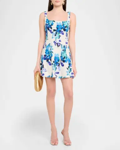 MISA Los Angeles Lottie Blurred Bouquet Mini Dress | Thumbnail 2