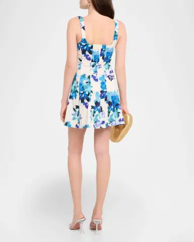 MISA Los Angeles Lottie Blurred Bouquet Mini Dress | Thumbnail 3