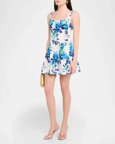 MISA Los Angeles Lottie Blurred Bouquet Mini Dress | Thumbnail 4