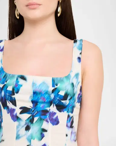 MISA Los Angeles Lottie Blurred Bouquet Mini Dress | Thumbnail 5