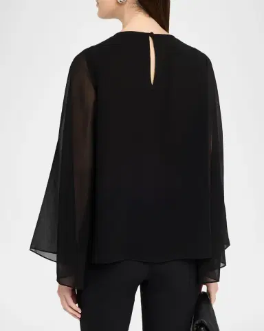 Ungaro Nastasia Sheer-Sleeve Bead & Sequin Blouse | Thumbnail 2