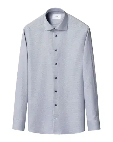 Eton Men's Slim Fit Micro-Pattern Twill Dress Shirt | Thumbnail 1
