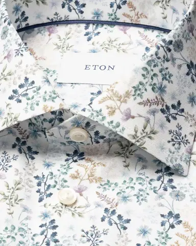 Eton Men's Contemporary Fit Floral Twill Dress Shirt | Thumbnail 6 Eton Men's Contemporary Fit Floral Twill Dress Shirt | Thumbnail 6