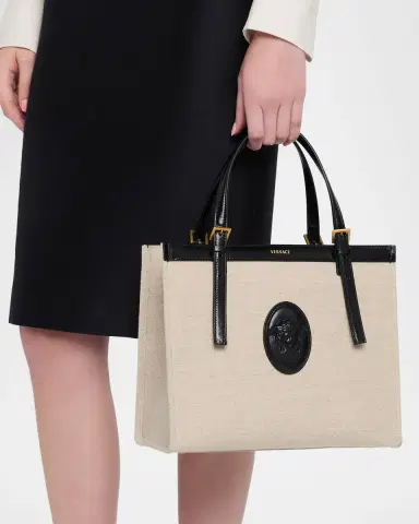 Versace Riviere Medusa Canvas Tote Bag | Thumbnail 2 Versace Riviere Medusa Canvas Tote Bag | Thumbnail 2