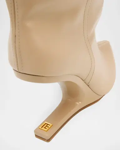 Balmain No Wedge Smooth Leather Ankle Boots | Thumbnail 3 Balmain No Wedge Smooth Leather Ankle Boots | Thumbnail 3