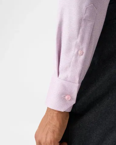 Eton Men's Slim Fit Micro-Pattern Twill Dress Shirt | Thumbnail 8
