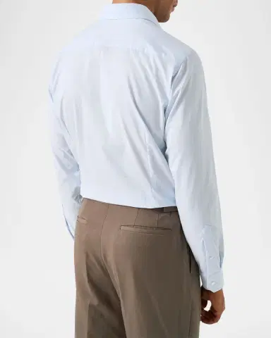 Eton Men's Slim Fit Micro-Check Elevated Dress Shirt | Thumbnail 3 Eton Men's Slim Fit Micro-Check Elevated Dress Shirt | Thumbnail 3
