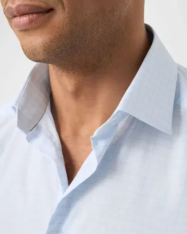 Eton Men's Slim Fit Micro-Check Elevated Dress Shirt | Thumbnail 5 Eton Men's Slim Fit Micro-Check Elevated Dress Shirt | Thumbnail 5
