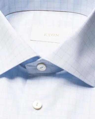 Eton Men's Slim Fit Micro-Check Elevated Dress Shirt | Thumbnail 6 Eton Men's Slim Fit Micro-Check Elevated Dress Shirt | Thumbnail 6