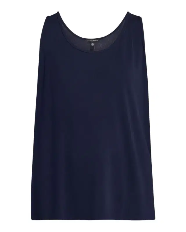 Scoop-Neck Silk Jersey Tank Top
