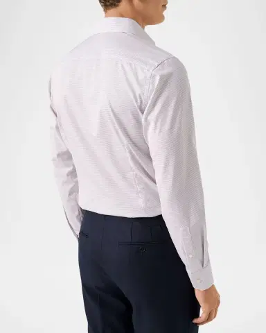Eton Men's Contemporary Fit Micro-Pattern Elevated Dress Shirt | Thumbnail 2 Eton Men's Contemporary Fit Micro-Pattern Elevated Dress Shirt | Thumbnail 2