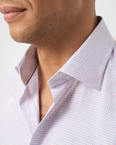 Eton Men's Contemporary Fit Micro-Check Twill Dress Shirt | Thumbnail 5 Eton Men's Contemporary Fit Micro-Check Twill Dress Shirt | Thumbnail 5