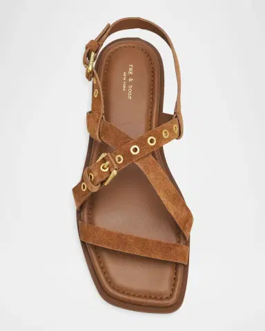 Rag & Bone Harlow Suede Strappy Flat Sandals | Thumbnail 5 Rag & Bone Harlow Suede Strappy Flat Sandals | Thumbnail 5