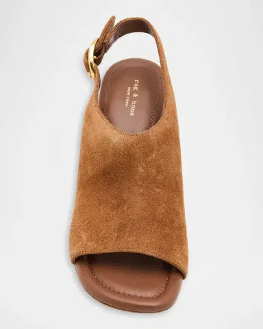 rag & bone 75mm Gigi Suede Slingback Sandals | Thumbnail 4