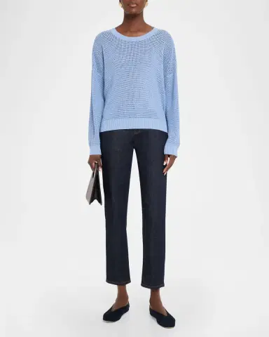 Eileen Fisher Crew-Neck Knit Mesh Sweater | Thumbnail 2 Eileen Fisher Crew-Neck Knit Mesh Sweater | Thumbnail 2