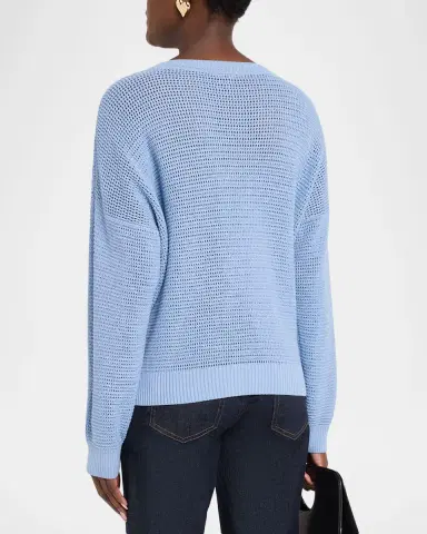 Eileen Fisher Crew-Neck Knit Mesh Sweater | Thumbnail 3 Eileen Fisher Crew-Neck Knit Mesh Sweater | Thumbnail 3