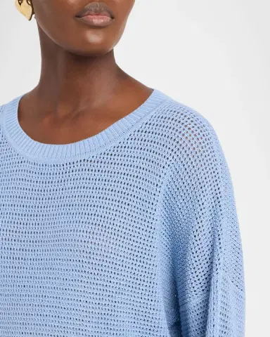 Eileen Fisher Crew-Neck Knit Mesh Sweater | Thumbnail 5 Eileen Fisher Crew-Neck Knit Mesh Sweater | Thumbnail 5