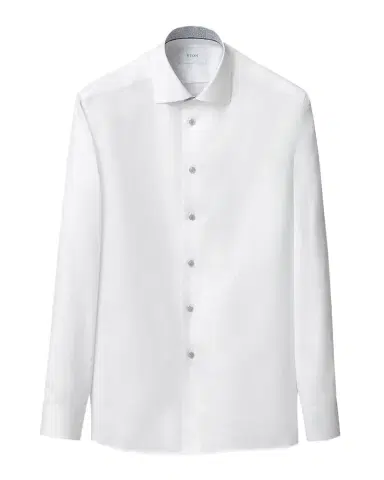 Eton Men's Contemporary Fit Floral-Lined Signature Twill Dress Shirt | Thumbnail 1 Eton Men's Contemporary Fit Floral-Lined Signature Twill Dress Shirt | Thumbnail 1