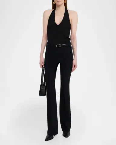 Nili Lotan Ivey Rib Halter Sweater | Thumbnail 2 Nili Lotan Ivey Rib Halter Sweater | Thumbnail 2