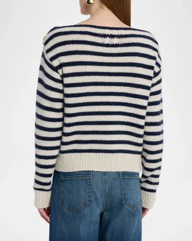 Nili Lotan Tandy Striped Cashmere Boat-Neck Sweater | Thumbnail 3