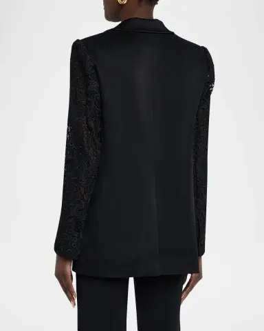 Ungaro Georgie Lace-Sleeve Jacket | Thumbnail 3 Ungaro Georgie Lace-Sleeve Jacket | Thumbnail 3