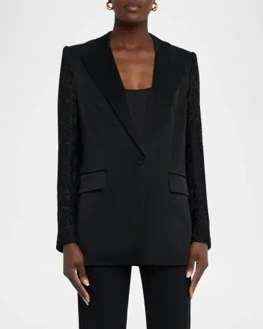 Ungaro Georgie Lace-Sleeve Jacket | Thumbnail 4 Ungaro Georgie Lace-Sleeve Jacket | Thumbnail 4