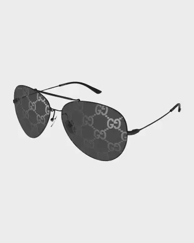 Gucci Men's GG2172S-002 Metal Pilot Sunglasses | Thumbnail 2
