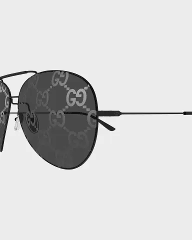 Gucci Men's GG2172S-002 Metal Pilot Sunglasses | Thumbnail 3