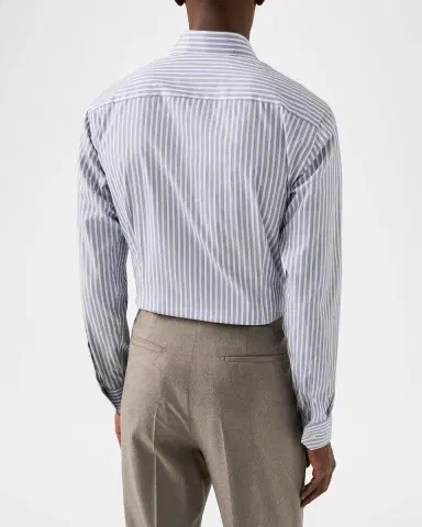 Eton Men's Contemporary Fit Stripe Twill Dress Shirt | Thumbnail 3 Eton Men's Contemporary Fit Stripe Twill Dress Shirt | Thumbnail 3