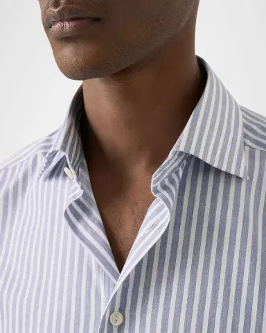 Eton Men's Contemporary Fit Stripe Twill Dress Shirt | Thumbnail 5 Eton Men's Contemporary Fit Stripe Twill Dress Shirt | Thumbnail 5