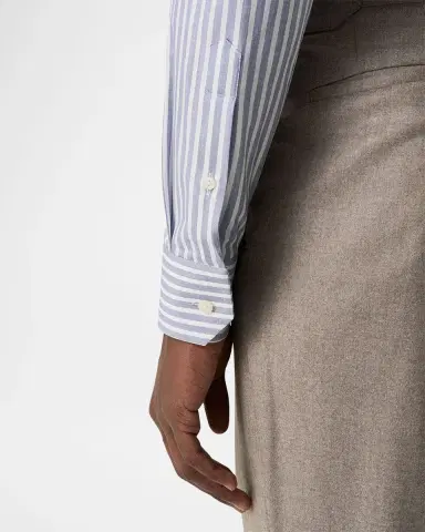 Eton Men's Contemporary Fit Stripe Twill Dress Shirt | Thumbnail 8 Eton Men's Contemporary Fit Stripe Twill Dress Shirt | Thumbnail 8