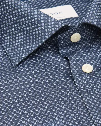 Eton Men's Contemporary Fit Geometric Twill Dress Shirt | Thumbnail 2 Eton Men's Contemporary Fit Geometric Twill Dress Shirt | Thumbnail 2